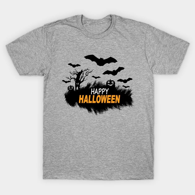 Happy Halloween T-Shirt by ManojTdesign